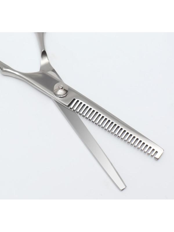 Ножницы филировочные с упором, лезвие — 6,5 см, цвет серебристый