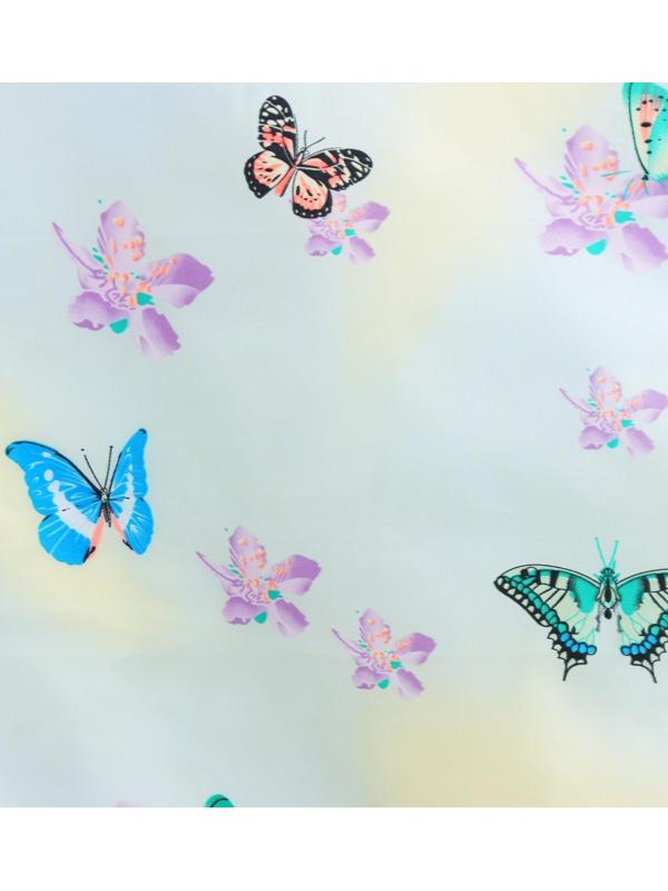 Штора для ванны Доляна «Бабочки в небе», 165×180 см, полиэстер