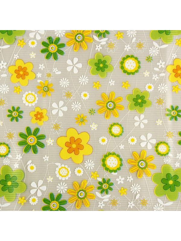 Коврик противоскользящий Доляна «Жёлтые цветы», 45×100 см