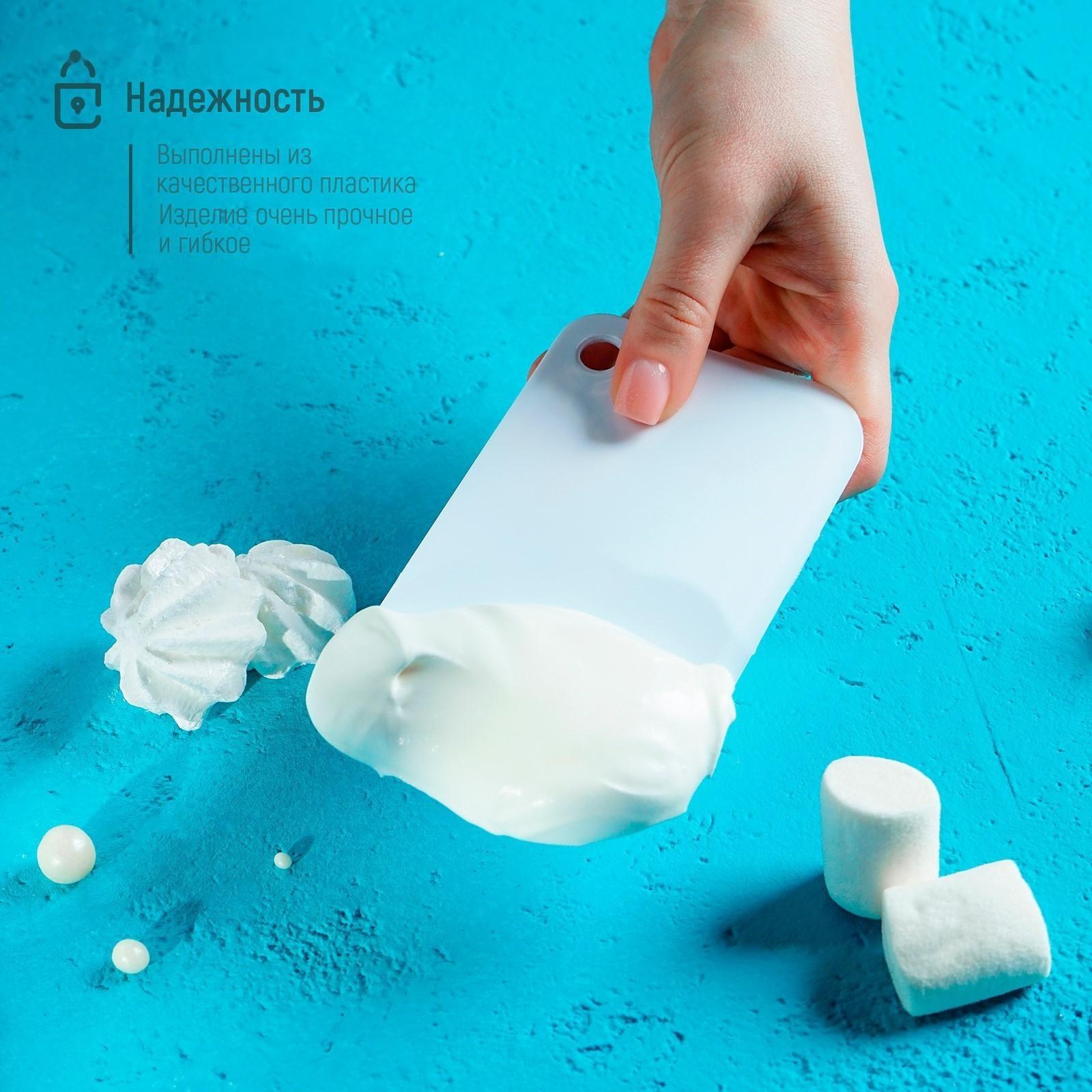 Шпатель кондитерский прямой Доляна, 19,5×12,5 см