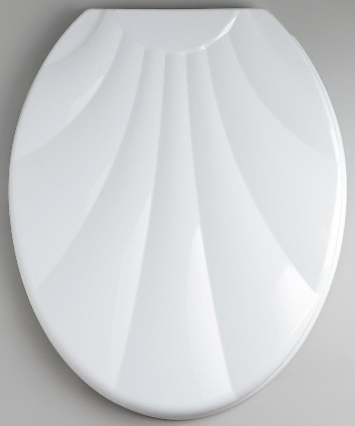 Сиденье для унитаза с крышкой «Ракушка», цвет белый