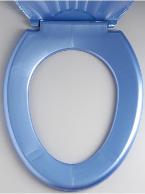 Сиденье для унитаза с крышкой «Ракушка», 44,5×37 см, цвет голубой перламутр