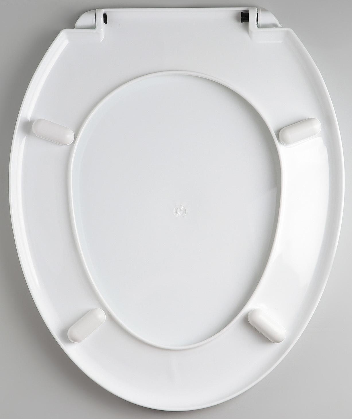 Сиденье для унитаза с крышкой «Декор. Яблоко», 44,5×37 см, цвет белый