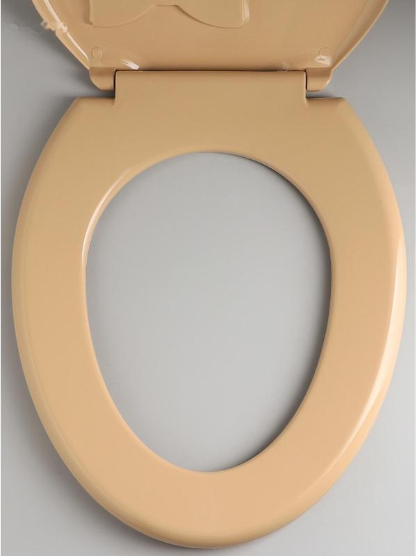 Сиденье для унитаза с крышкой «Комфорт Люкс», цвет бежевый/коричневый бантик