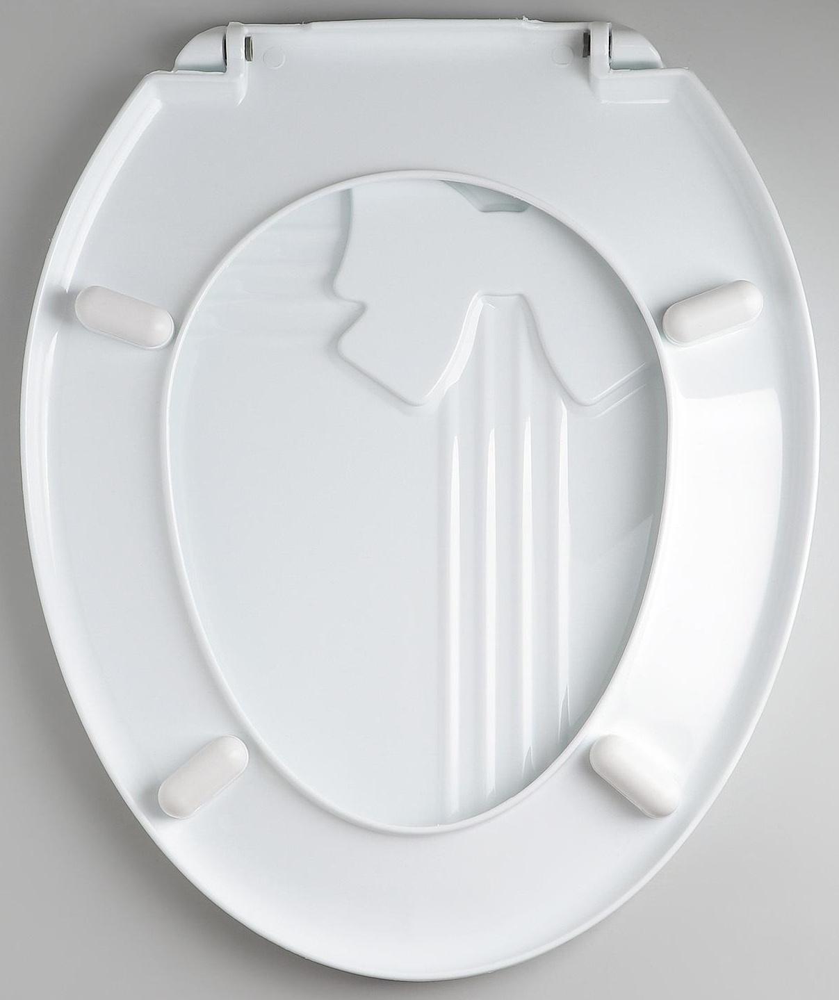 Сиденье для унитаза с крышкой «Комфорт Люкс», 44,5×37 см, цвет белый