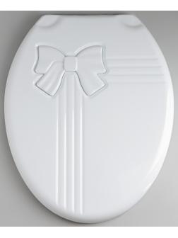 Сиденье для унитаза с крышкой «Комфорт Люкс», 44,5×37 см, цвет белый