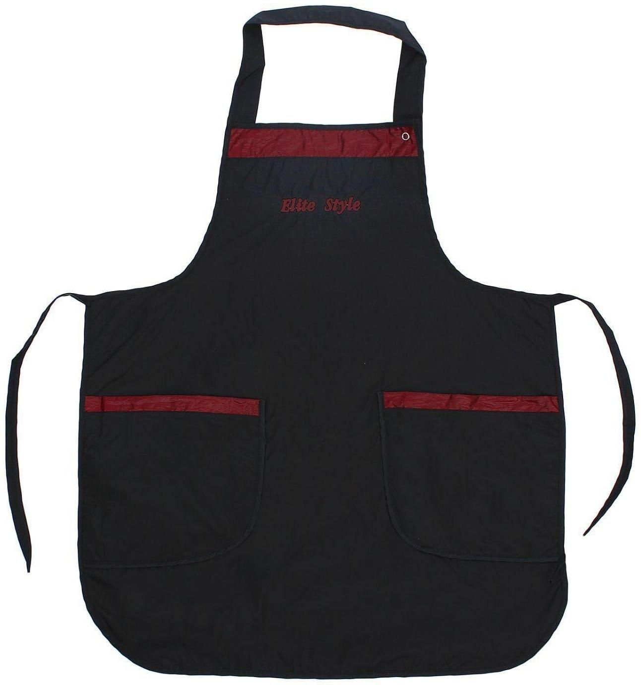 Фартук для мастера, цвет чёрно-бордовый