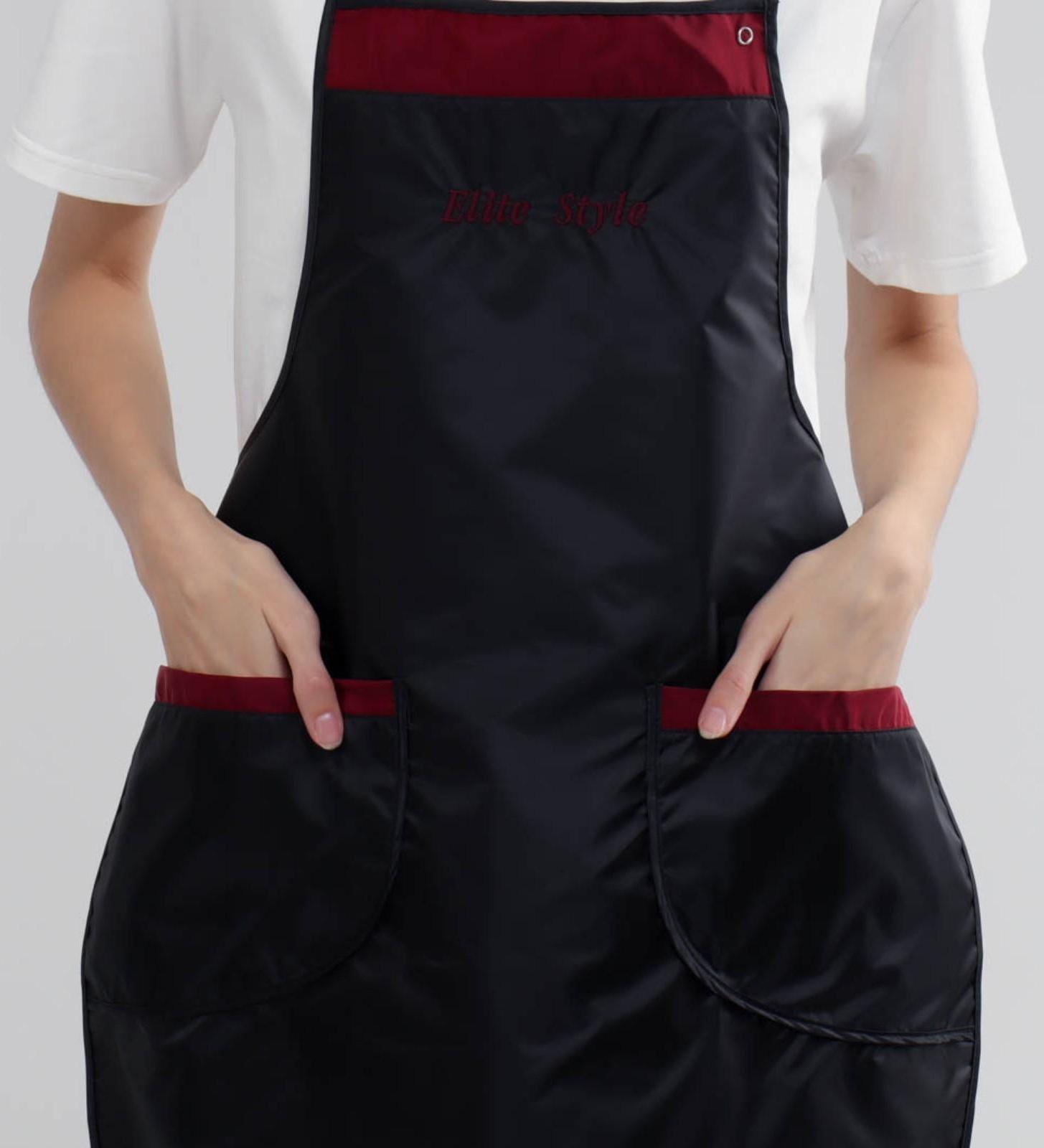 Фартук для мастера, цвет чёрно-бордовый