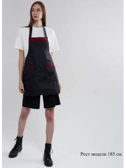 Фартук для мастера, цвет чёрно-бордовый