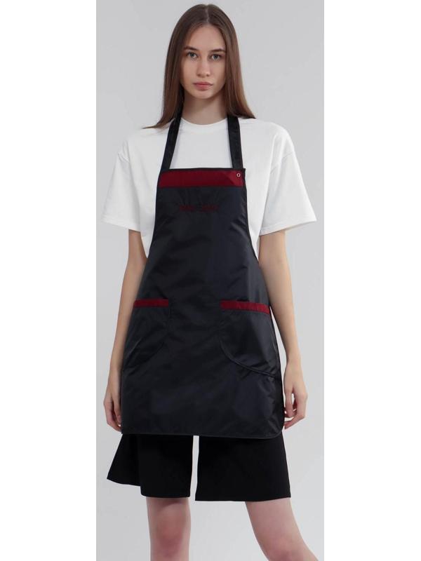 Фартук для мастера, цвет чёрно-бордовый