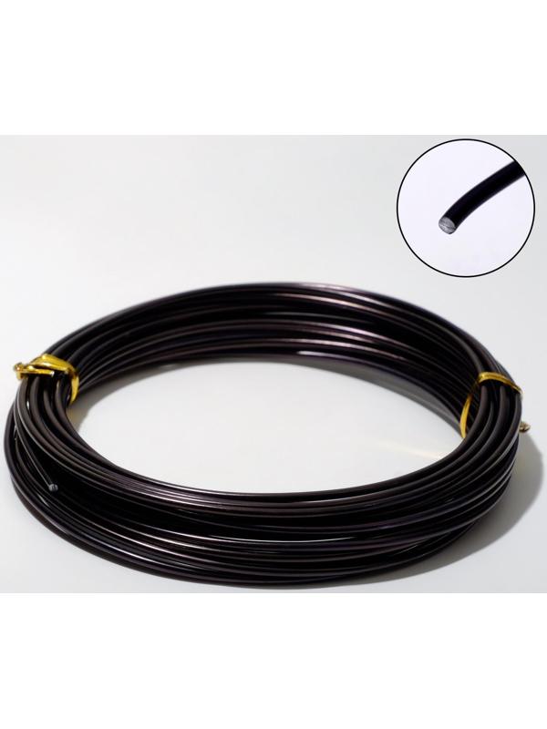 Проволока для плетения D=2мм, намотка 5м, цвет чёрный