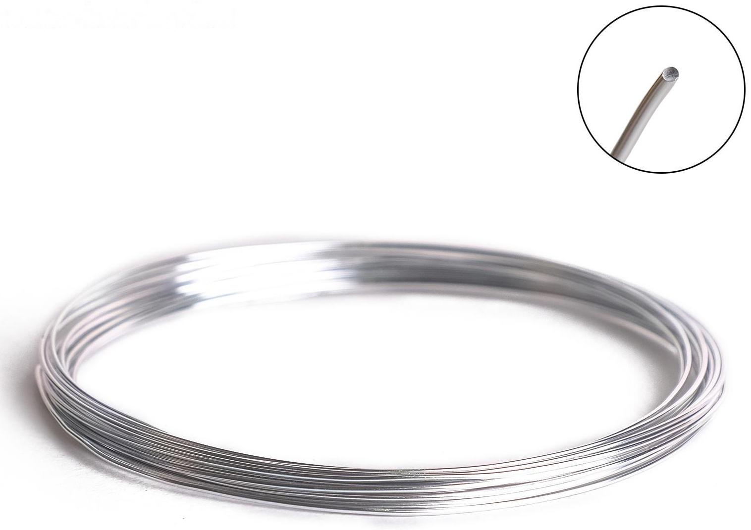 Проволока для плетения D=3мм, намотка 5м, цвет серебро