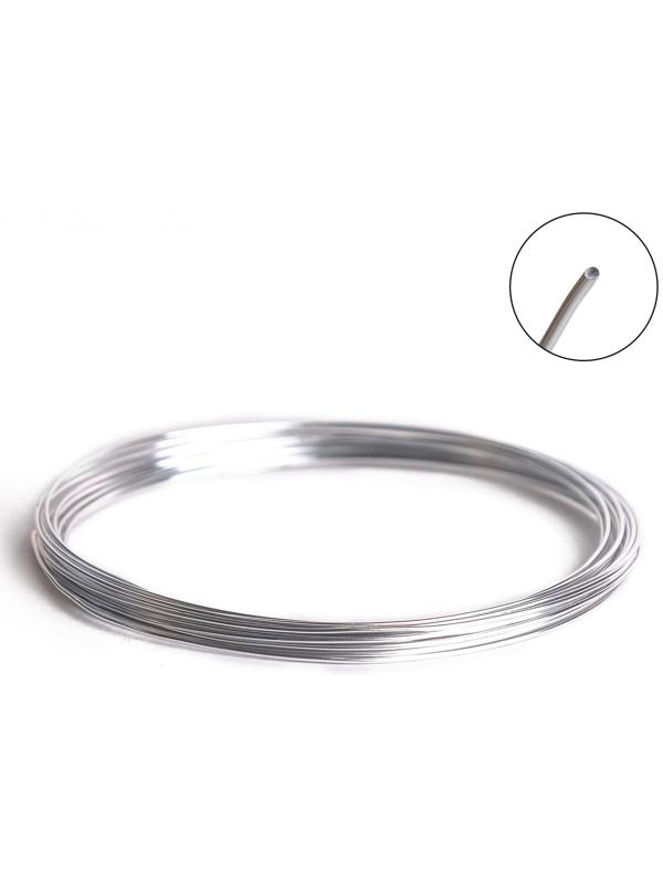 Проволока для плетения D=3мм, намотка 5м, цвет серебро