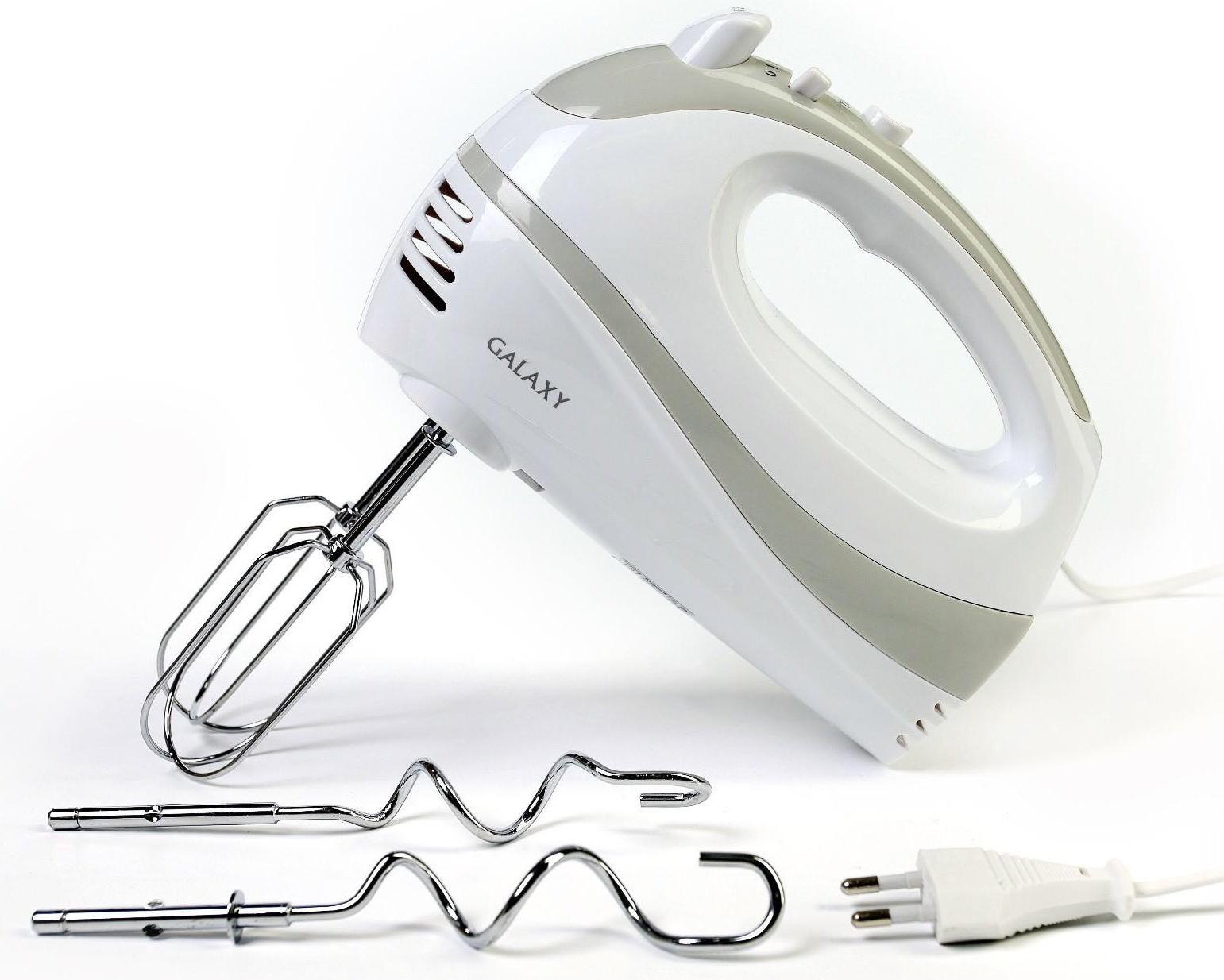 Миксер Galaxy GL 2209, ручной, 300 Вт, 5 скоростей, турбо-режим