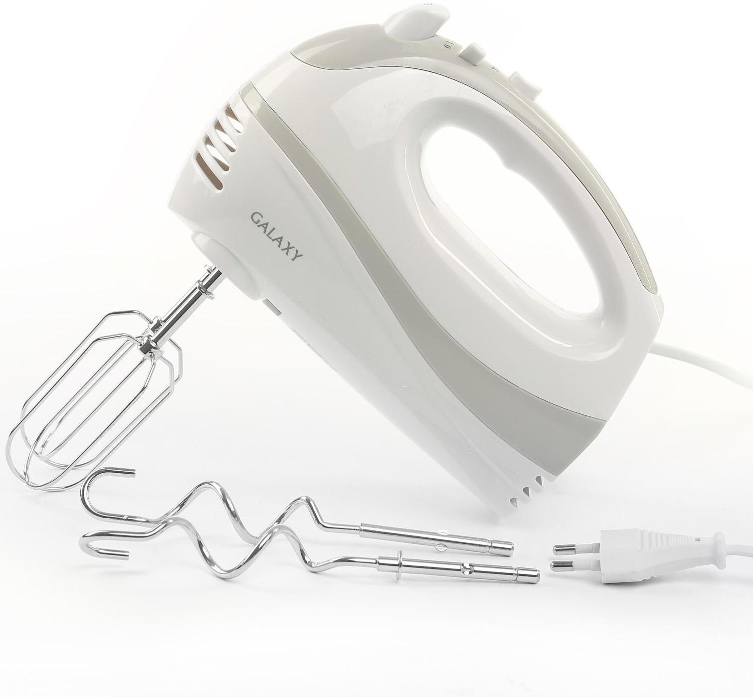 Миксер Galaxy GL 2209, ручной, 300 Вт, 5 скоростей, турбо-режим