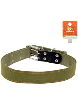 Ошейник брезентовый двухслойный, 82,5 х 4,5 см, ОШ 50-70 см