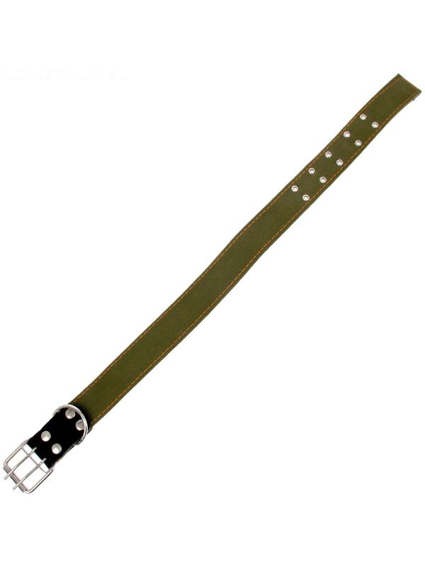 Ошейник брезентовый двухслойный, 82,5 х 4,5 см, ОШ 50-70 см