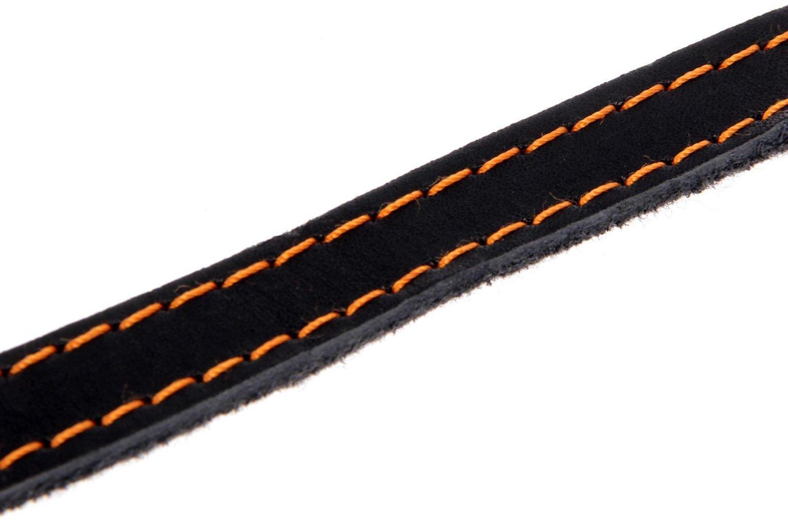 Ошейник кожаный на синтепоне, 36 х 1.5 см, ОШ 20-30 см, микс цветов