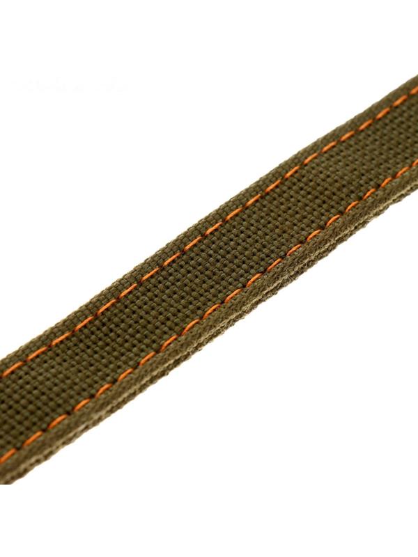 Ошейник брезентовый двухслойный, 54 х 2,5 см, ОШ 35-45 см, хаки