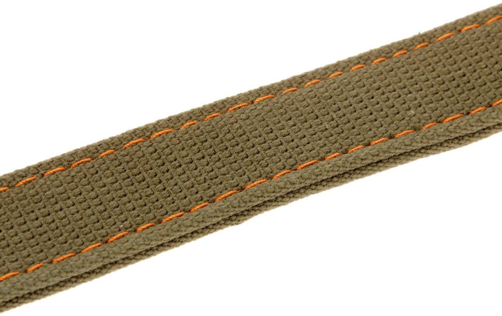 Ошейник брезентовый двухслойный, 72 х 3,6 см, ОШ 45-60 см, хаки