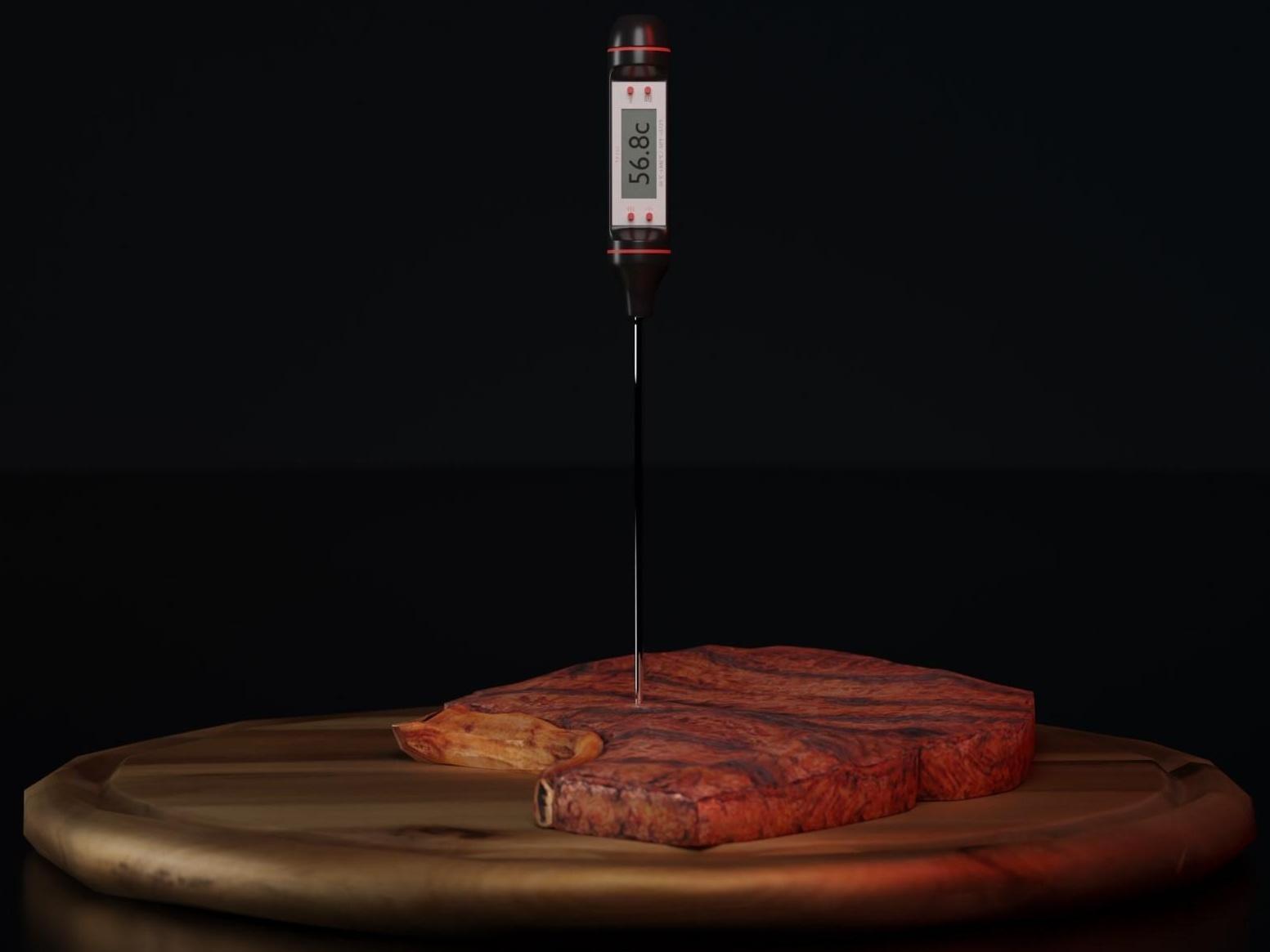 Термометр для пищи электронный на батарейках Доляна, в коробке