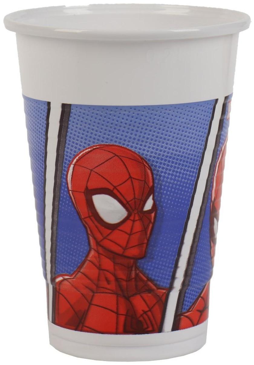 Стаканы пластиковые «Человек-паук», 200 мл, набор 8 шт.