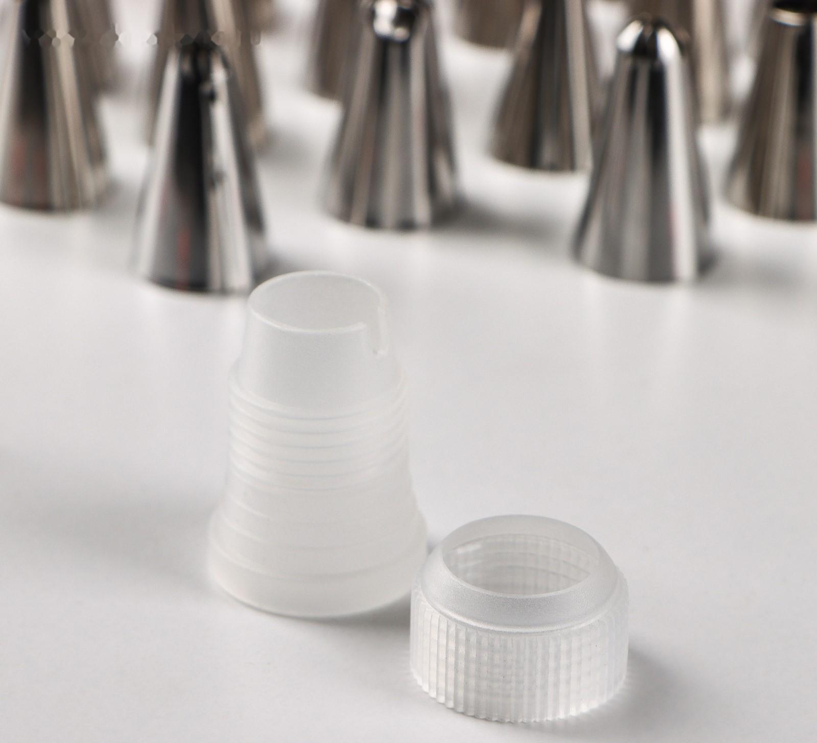 Набор насадок кондитерских, d=1,7 см, 26 шт, адаптер, кондитерский гвоздь, в кейсе