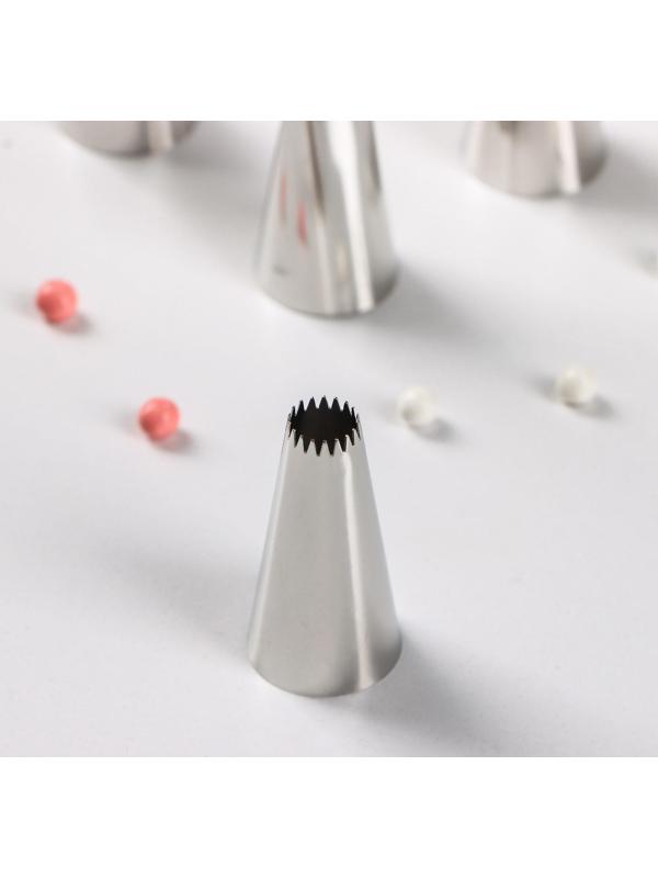 Набор насадок кондитерских d=2 см, 6 шт, форма МИКС