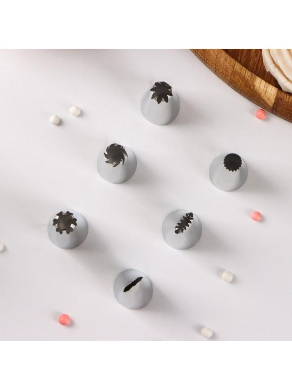 Набор насадок кондитерских d=2 см, 6 шт, форма МИКС