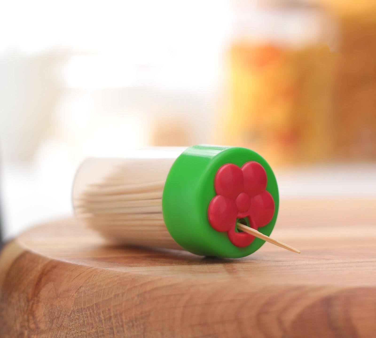 Зубочистки «Цветок», 150 шт, цвет МИКС