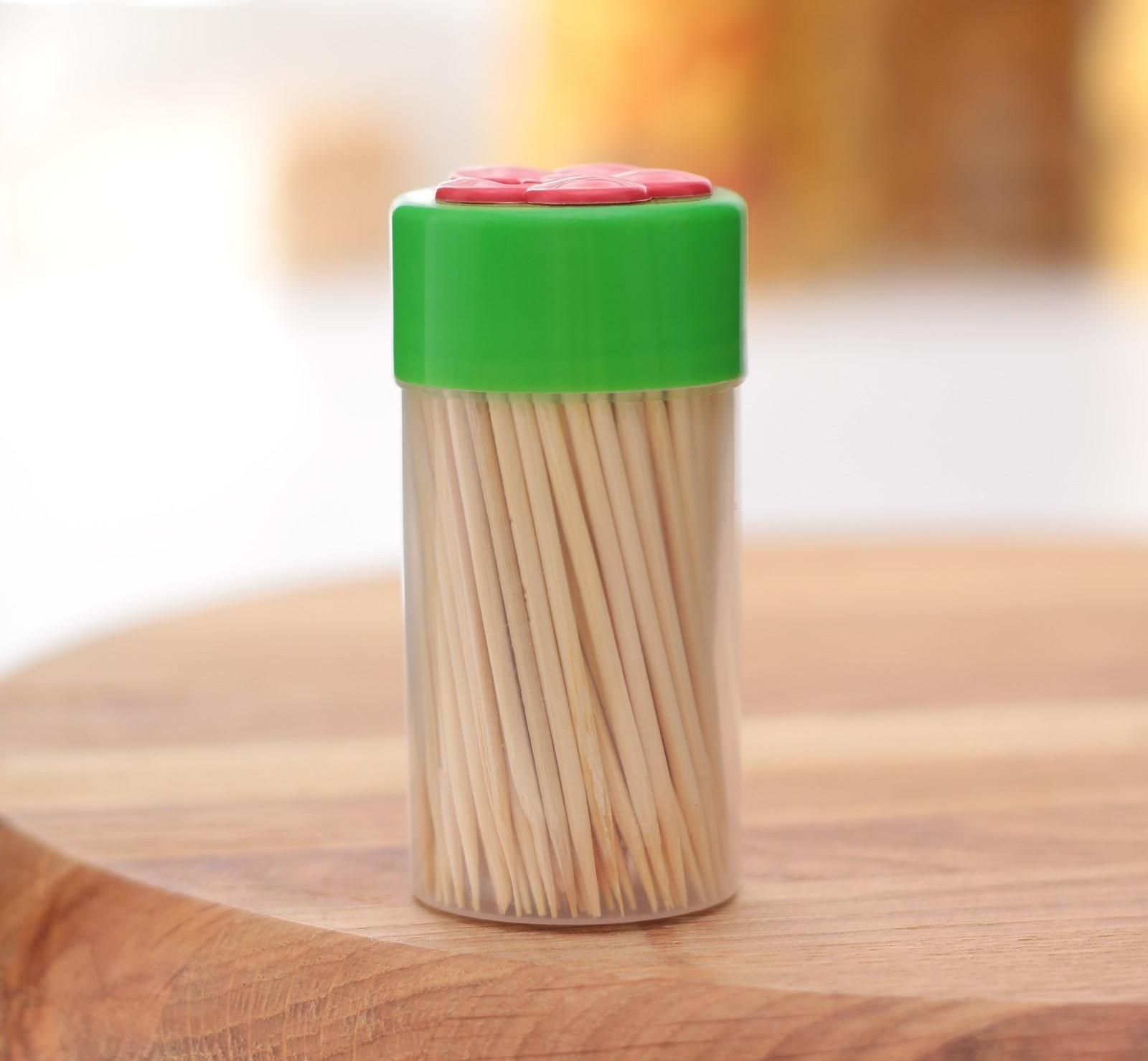 Зубочистки «Цветок», 150 шт, цвет МИКС