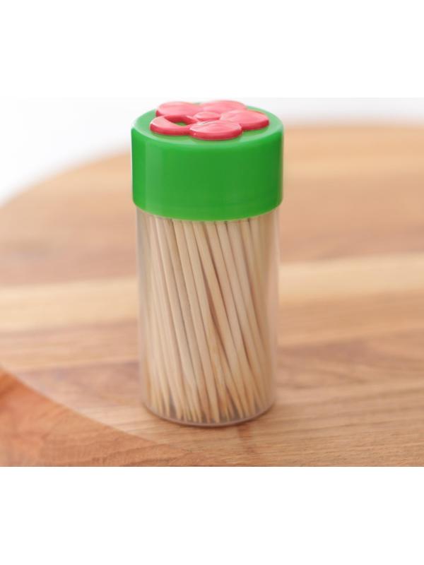 Зубочистки «Цветок», 150 шт, цвет МИКС