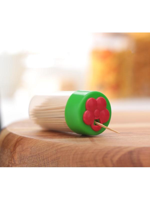 Зубочистки «Цветок», 150 шт, цвет МИКС