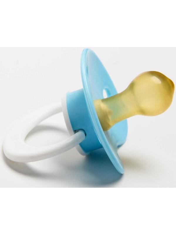 Соска-пустышка латексная классическая «Лучик» с кольцом, от 0 мес., цвета МИКС