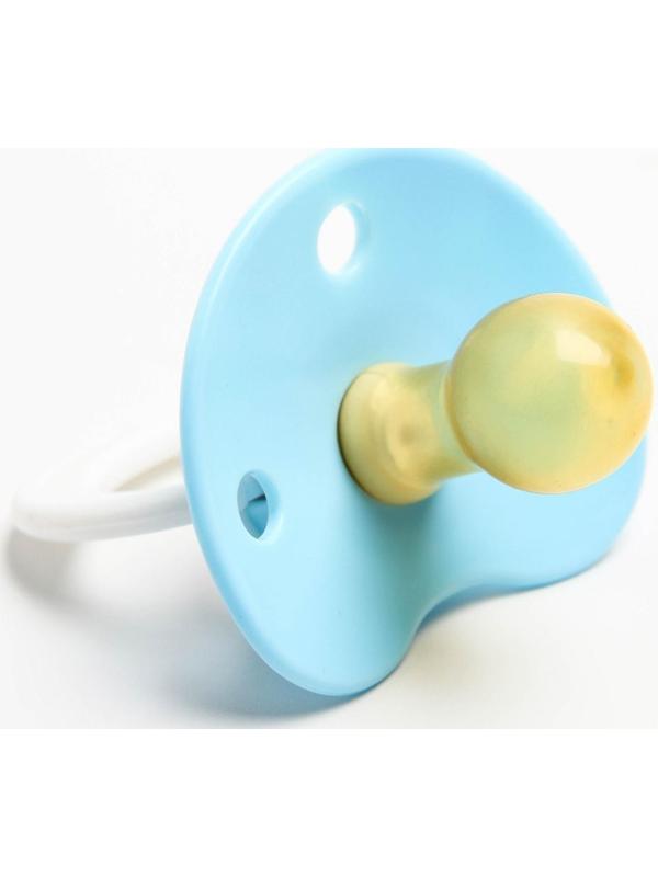 Соска-пустышка латексная классическая «Лучик» с кольцом, от 0 мес., цвета МИКС