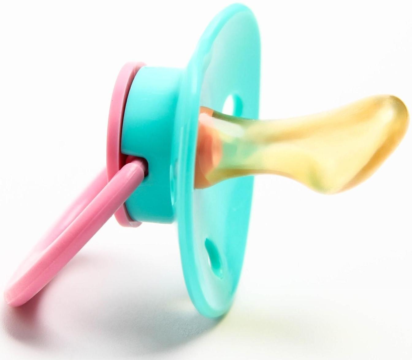 Соска-пустышка латексная ортодонтическая «Нежность» с кольцом, от 0 мес., цвета МИКС