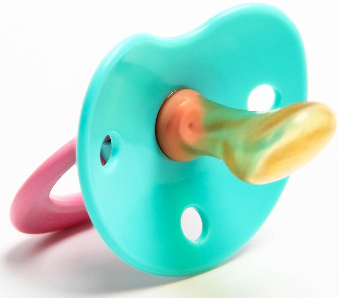 Соска-пустышка латексная ортодонтическая «Нежность» с кольцом, от 0 мес., цвета МИКС