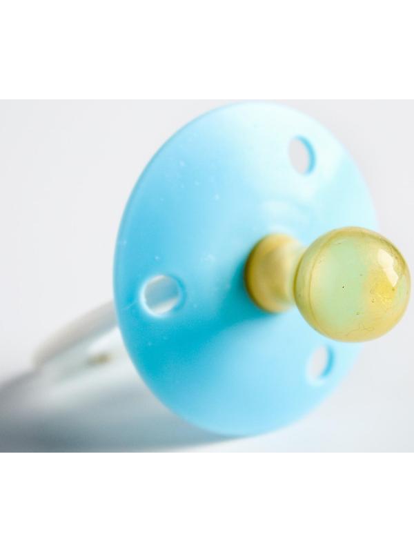 Соска-пустышка латексная классическая «Пуговка» с кольцом, от 0 мес., цвета МИКС