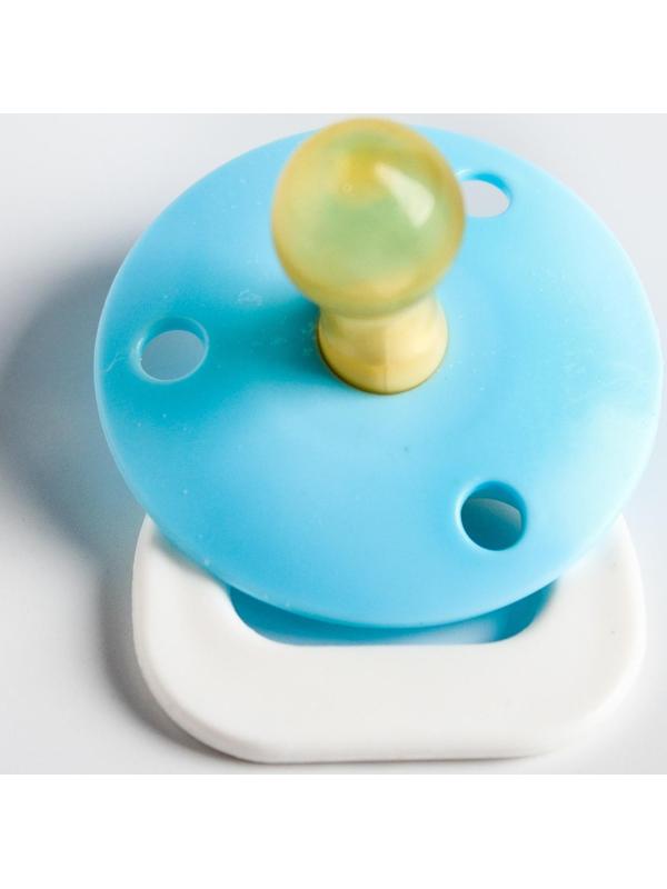 Соска-пустышка латексная классическая «Пуговка» с кольцом, от 0 мес., цвета МИКС