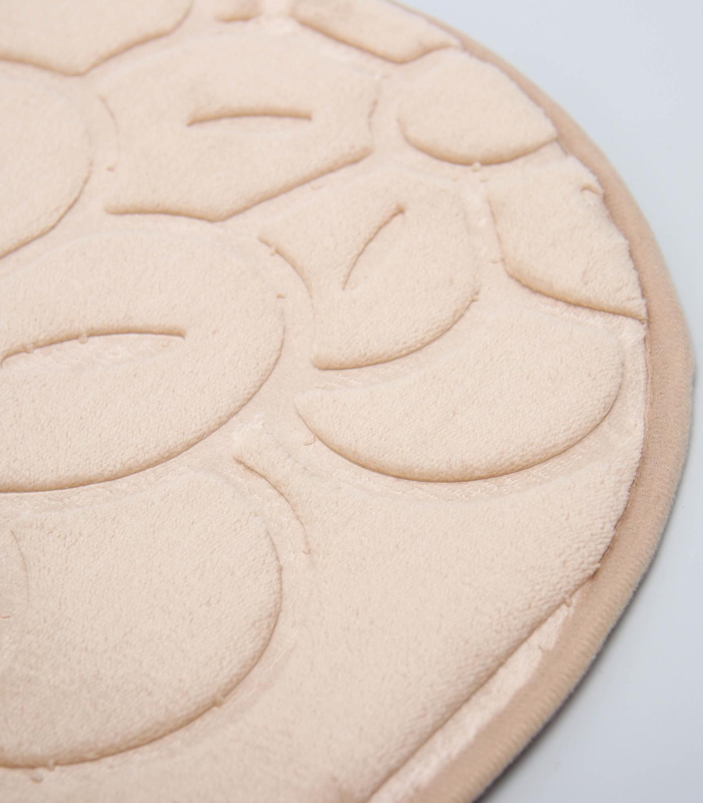 Набор ковриков для ванной и туалета Доляна, 3 шт: 36×43, 40×50, 50×80 см, цвет бежевый