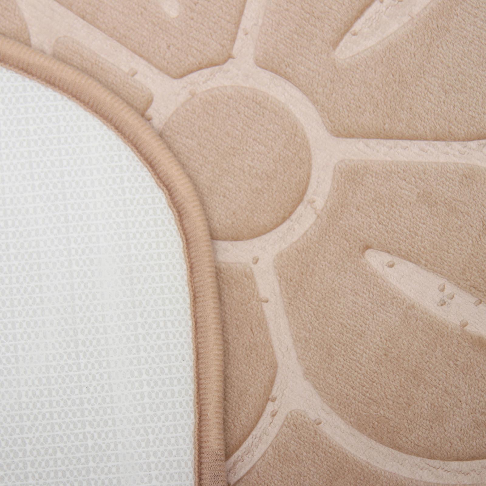 Набор ковриков для ванной и туалета Доляна, 3 шт: 36×43, 40×50, 50×80 см, цвет бежевый