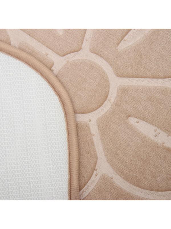 Набор ковриков для ванной и туалета Доляна, 3 шт: 36×43, 40×50, 50×80 см, цвет бежевый