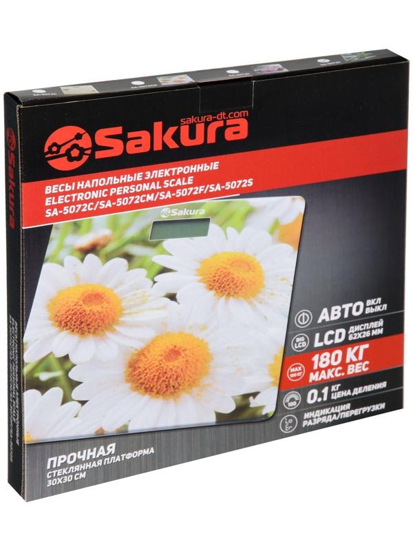 Весы напольные Sakura SA-5072S, электронные, до 180 кг, рисунок 
