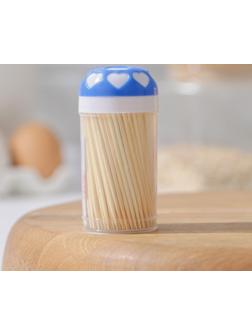 Зубочистки Доляна «Сердца», 190 шт, цвет МИКС