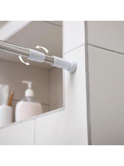 Карниз для ванной комнаты телескопический Доляна, 70-120 см, стальной