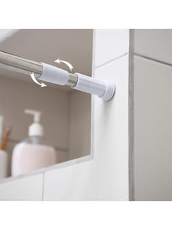 Карниз для ванной комнаты телескопический Доляна, 110-200 см, стальной