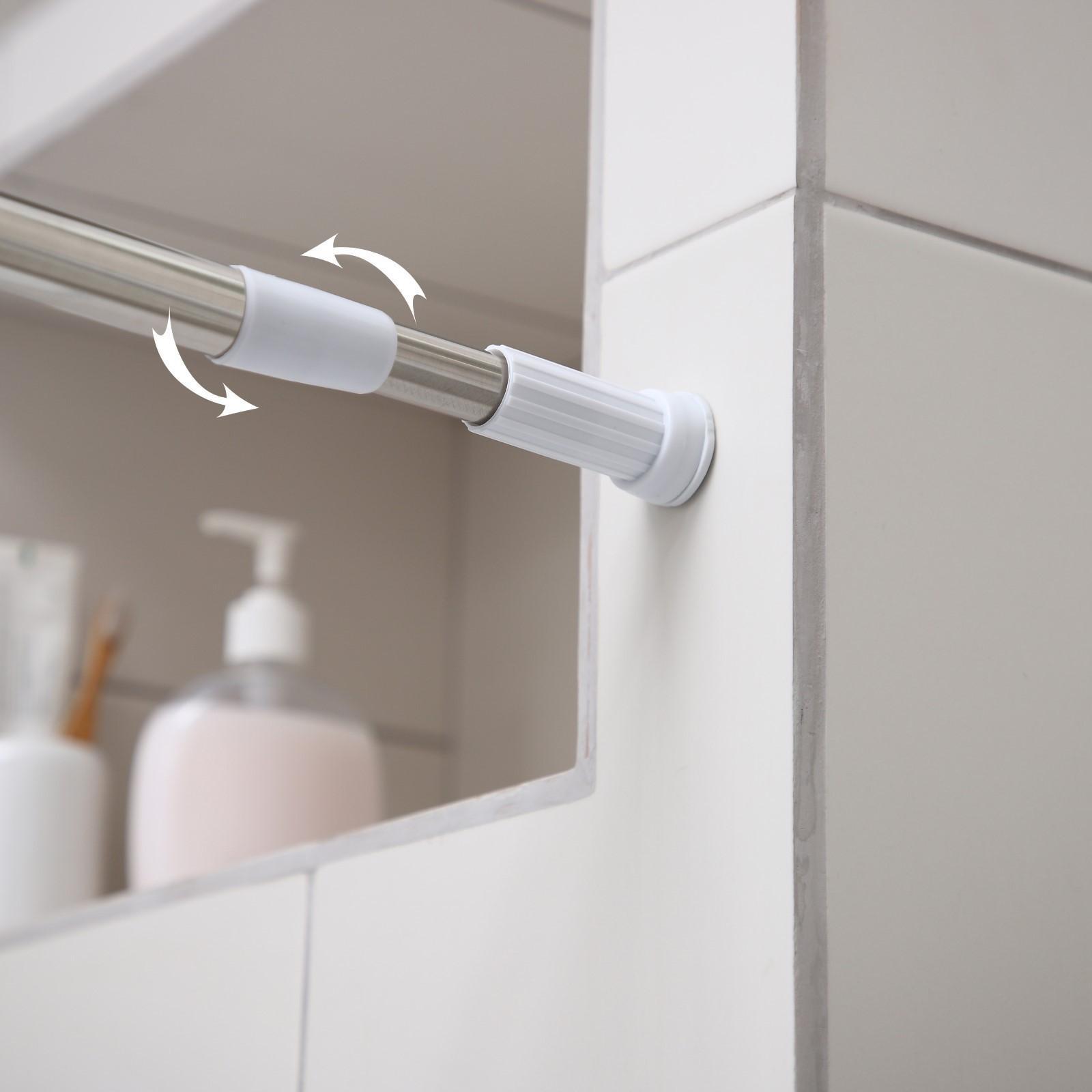 Карниз для ванной комнаты телескопический Доляна, 140-260 см, стальной