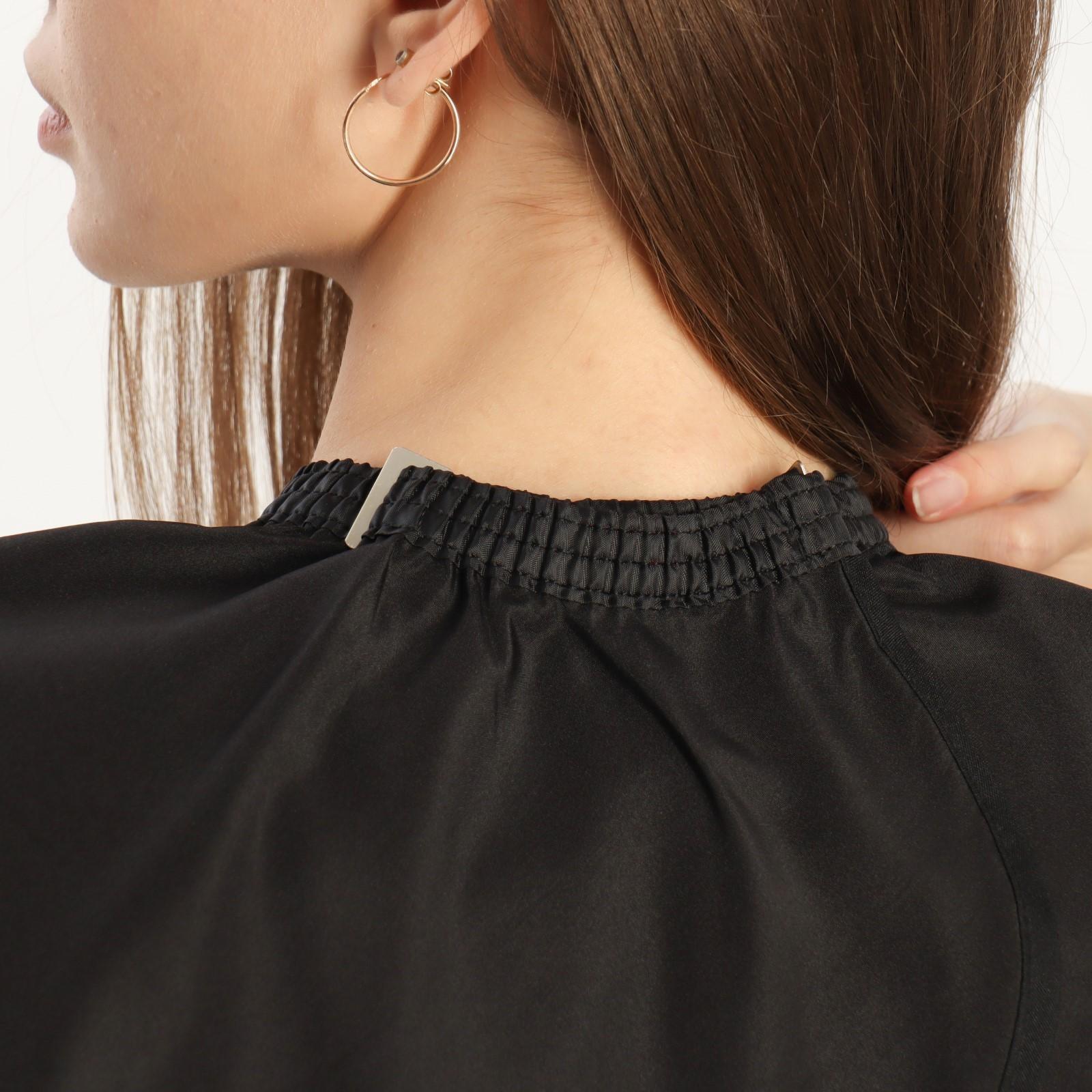 Пелерина парикмахерская, на крючках, 66 × 90 см, цвет чёрный