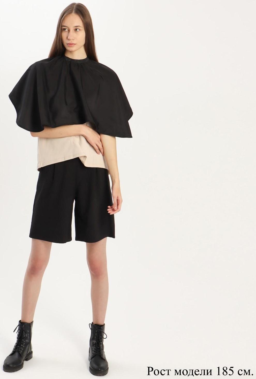 Пелерина парикмахерская, на крючках, 66 × 90 см, цвет чёрный