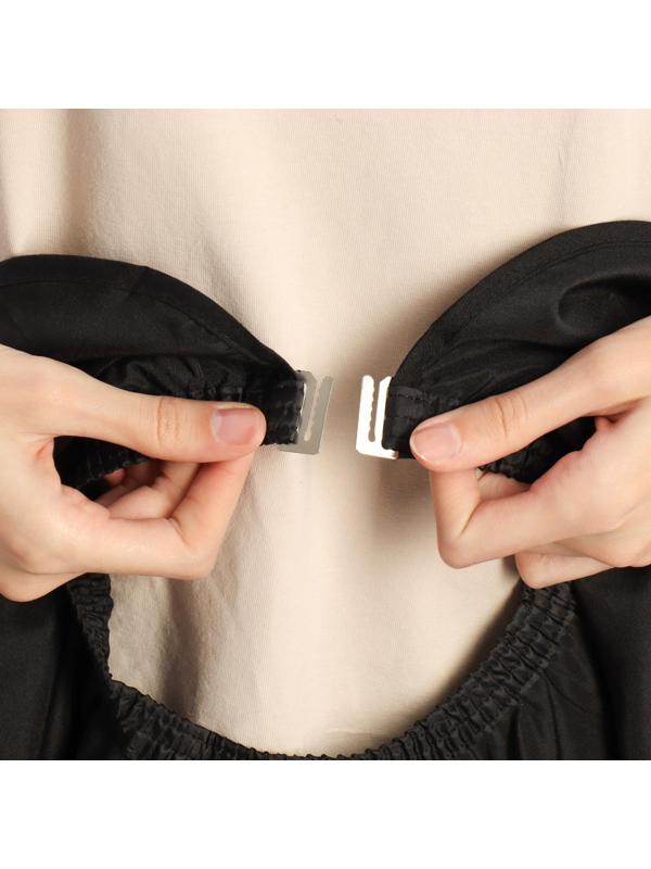 Пелерина парикмахерская, на крючках, 66 × 90 см, цвет чёрный